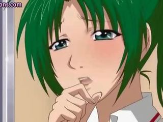 Mosaic; anime su žalias plaukai gauna analinis